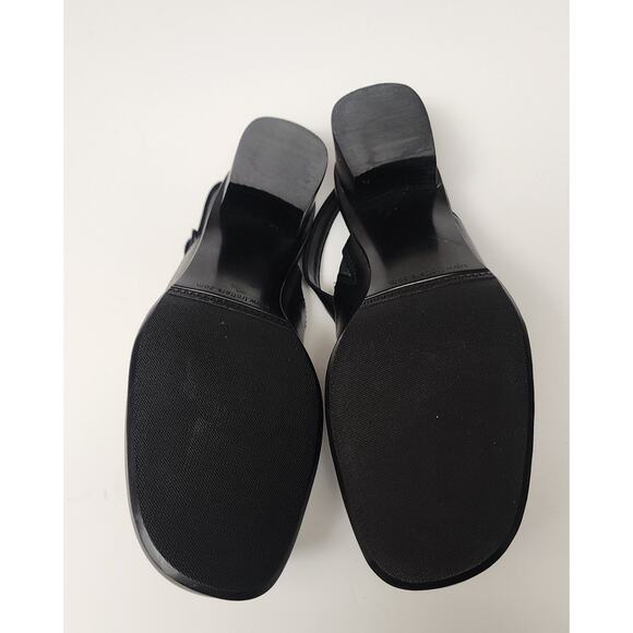 Trotters Women's Vintage Black Leather Slingback Flat Sandal Shoes Size 6.5M - Picture 7 of 9